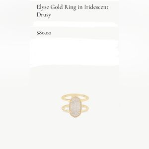 Kendra Scott Elyse Gold Ring in Iridescent Drusy